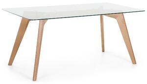 Jídelní stůl HUDSON II Průhledná 180 cm 90 cm Sklo