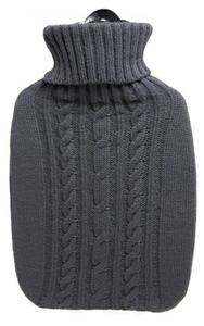 Termofor Hugo Frosch Classic pletený obal, 1,8 l, tmavě šedá