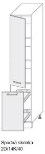 ArtExt Kuchyňská linka Florence - mat Kuchyně: Rohová horní skříňka W10/60 korpus grey, lava, bílá / (ŠxVxH) 60 x 72 x 60 cm