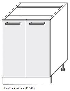 ArtExt Kuchyňská linka Florence - mat Kuchyně: Rohová horní skříňka W10/60 korpus grey, lava, bílá / (ŠxVxH) 60 x 72 x 60 cm