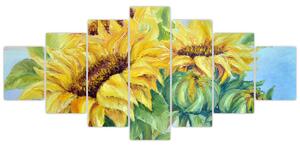 Obraz rozkvetlých slunečnic (210x100 cm)