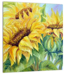 Obraz rozkvetlých slunečnic (30x30 cm)