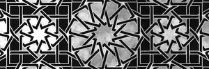 Obraz orientální mozaika v černobílém provedení Varianta: 150x50