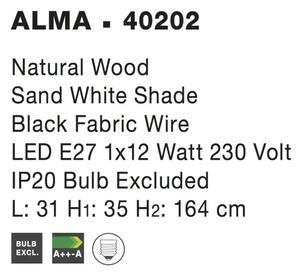 Dřevěná stojací lampa Alma 31