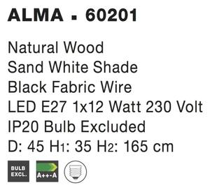 Dřevěná stojací lampa Alma 45