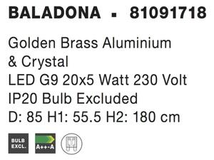 Luxusní lustr Baladona 85 zlaté