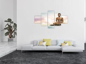 Obraz - Buddha dohlížející na zemi (125x70 cm)