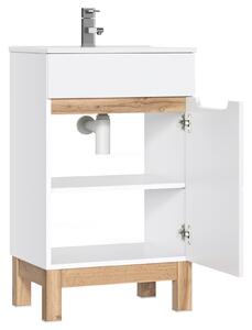 Comad Koupelnová skříňka pod umyvadlo Bali White 50 bílá/dub wotan