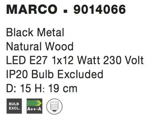 Designová stolní lampa Marco 15 černé