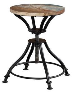 INDUSTRY Židle/-taburet 40x40 cm, litina a staré dřevo