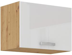 STL 50 cm skříňka horní jednodveřová (otevírání nahoru) ARTISAN Barevné provedení ARTISAN: Bílý lesk
