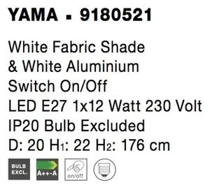 Retro stojací lampa Yama 20 bílé