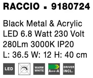 LED lustr Raccio 365 černé