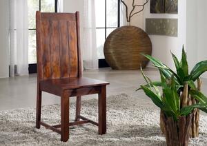 CAMBRIDGE MAMMUT Židle sada 4 kusů z masivního akátového dřeva v koloniálním stylu