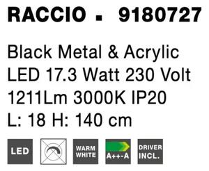 LED stojací lampa Raccio 85 černé