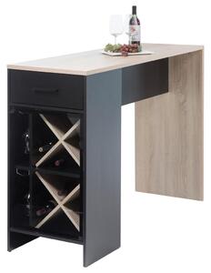 BAROVÝ STŮL, černá, barvy dubu, 150/50/104 cm Carryhome - Barové stoly, Online Only