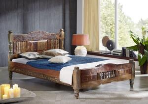 COLORES postel - 180x200cm lakované staré indické dřevo
