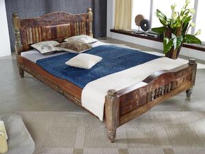 COLORES postel - 140x200cm lakované staré indické dřevo