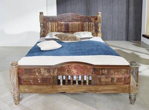 COLORES postel - 160x200cm lakované staré indické dřevo