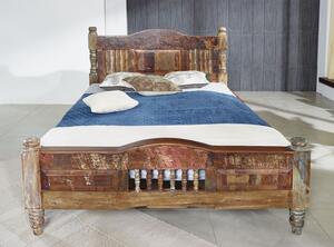 COLORES postel - 180x200cm lakované staré indické dřevo