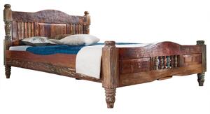 COLORES postel - 90x200cm lakované staré indické dřevo