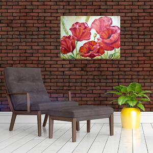 Obraz - Květy vlčích máků (70x50 cm)
