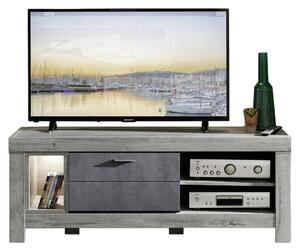 NÍZKÁ KOMODA, barvy dubu, tmavě šedá, 150/59/47 cm Landscape - TV stolky & komody pod TV