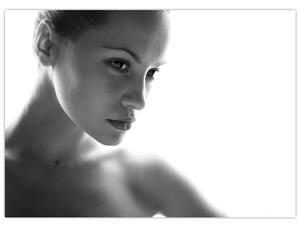 Obraz - Černobílý portrét ženy (70x50 cm)