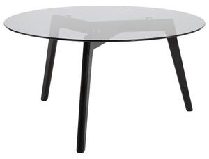 KONFERENČNÍ STOLEK, šedá, černá, dřevo, sklo, 90/90/45 cm Carryhome - Konferenční stolky