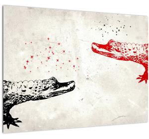 Obraz - Krokodýli (70x50 cm)