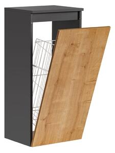 ArtCom Koupelnová sestava MONAKO Grey Oak Monako: Skříňka s košem 811 - 87 x 40 x 33 cm
