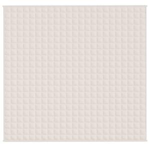 Zátěžová deka světle krémová 220 x 230 cm 15 kg textil