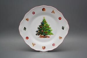 Bohemia Porcelán 1987 Koláčový talíř 27cm Verona Christmas Tree JCL