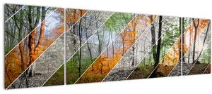 Obraz - Střídání ročních období (170x50 cm)