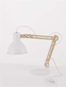 Dřevěná stolní lampa Grou 41.3 bílé
