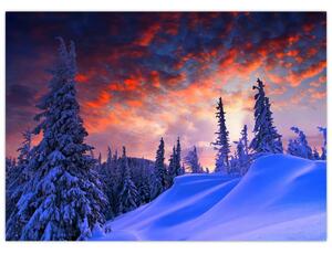 Obraz - Zimní soumrak (70x50 cm)