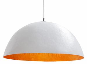 Závěsná lampa BLAZE 50 cm – bílá/zlatá
