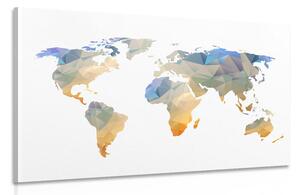 Obraz polygonální mapa světa Varianta: 60x40