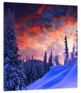Obraz - Zimní soumrak (30x30 cm)