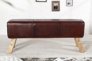 Kožená lavice Ledero, 120 cm