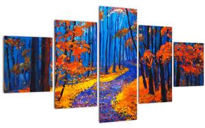 Obraz podzimního lesa (125x70 cm)