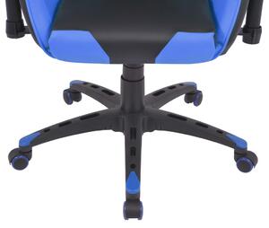 Polohovatelné kancelářské / herní křeslo - umělá kůže | modrá