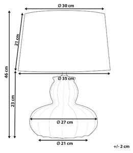 Keramická stolní lampa béžová MALABUKA