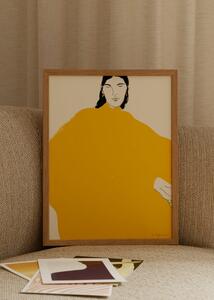 The Poster Club Plakát Yellow Dress by Rosie McGuinness 50x70 cm