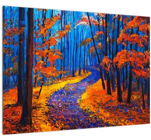 Obraz podzimního lesa (70x50 cm)