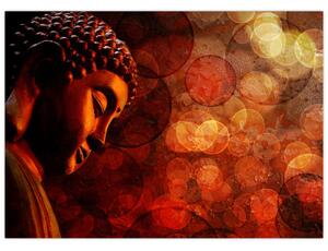 Obraz - Buddha v červených tónech (70x50 cm)