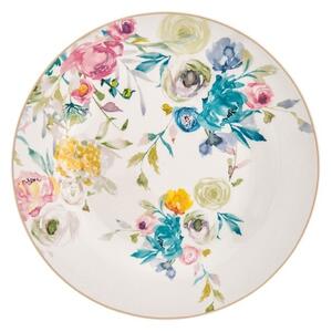 Jídelní 18-ti dílná sada talířů Paradise BRANDANI (barva - porcelán, barevné květy)