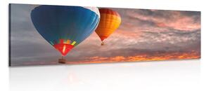 Obraz přelet balónů nad horami Varianta: 150x50