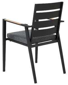 Sada 6 zahradních židlí černé TAVIANO