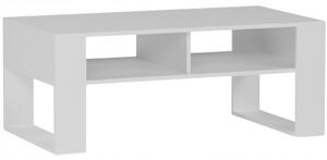 Nábytek Konferenční stolek police A-6 bílý 90x58x55 cm polský
